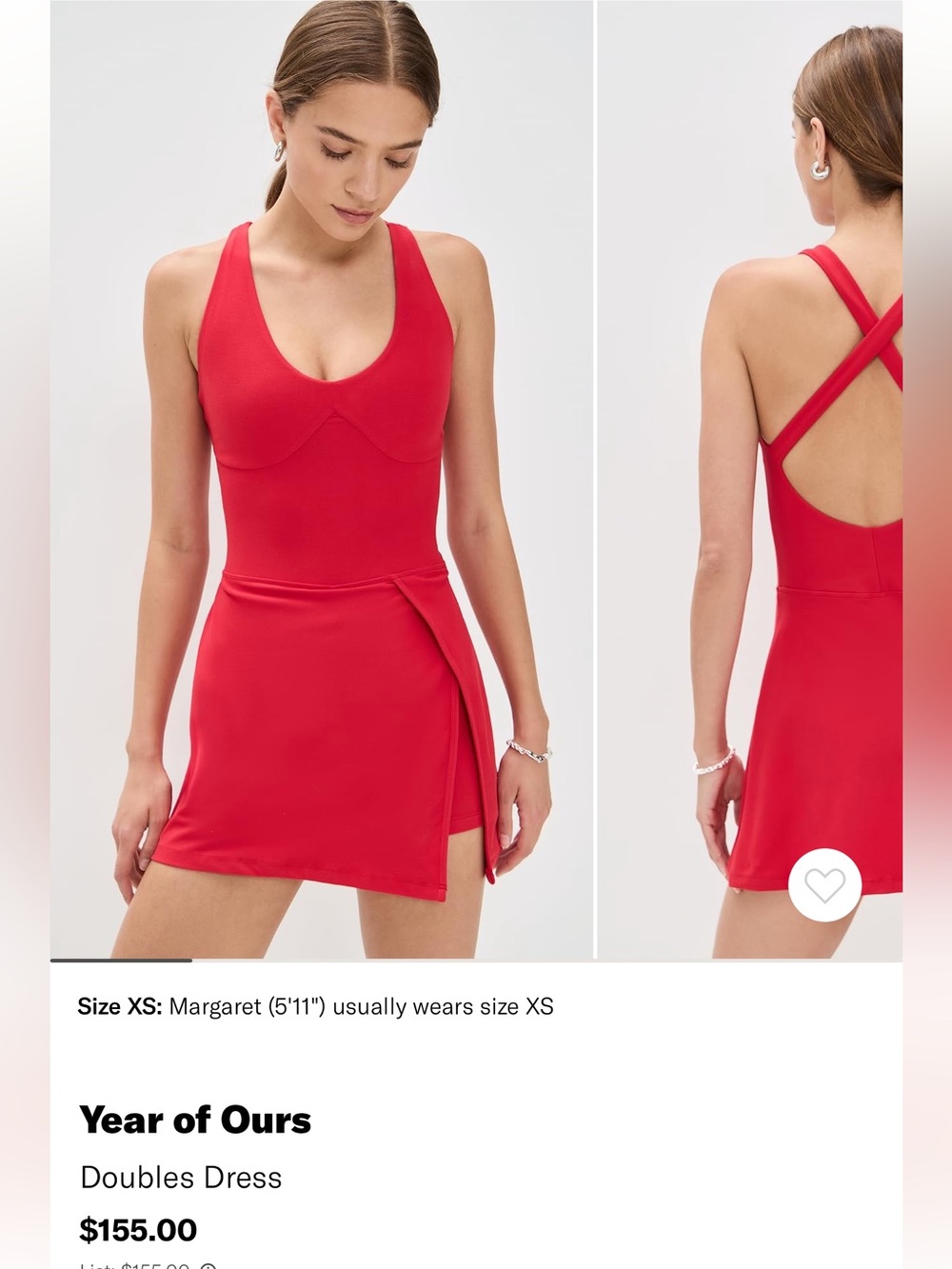 Year of Ours Red Cross-Back Mini Dress